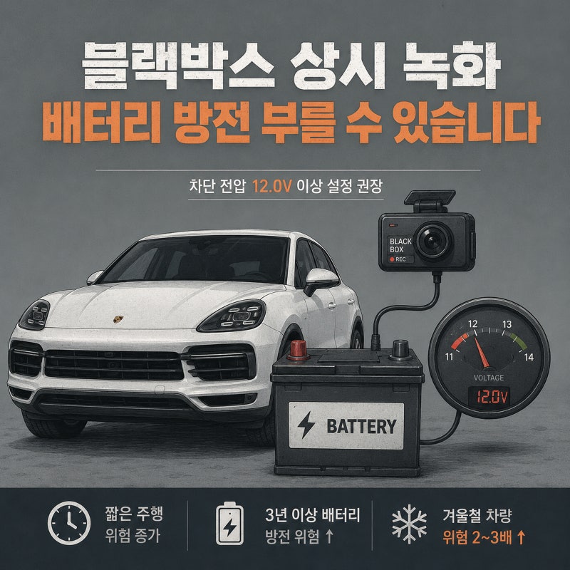 블랙박스 상시 녹화가 배터리 방전을 부르는 이유