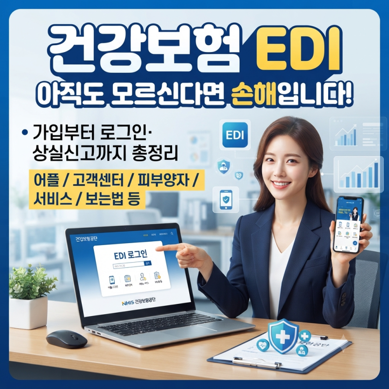건강보험 EDI, 아직도 모르신다면 손해입니다! 가입부터 로그인·상실신고까지 총정리(어플, ....