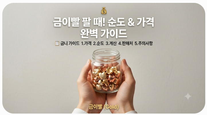 오늘 금이빨 가격 사고 팔때 얼마인지 조회하기