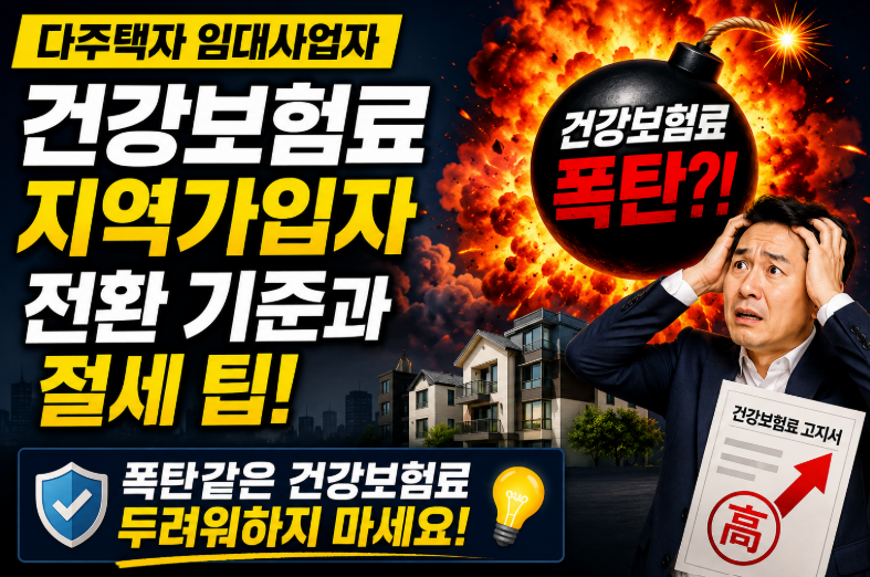 건강보험지역가입자 전환기준과 절세 팁(다주택자,임대사업자)