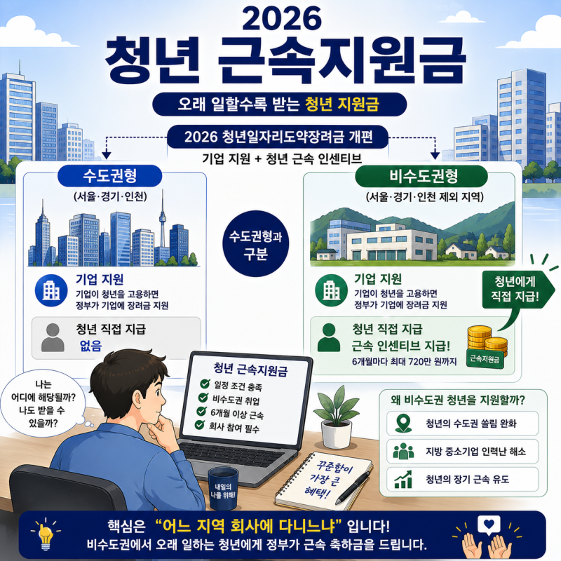 2026 청년 근속지원금 총정리｜대상·금액·신청방법