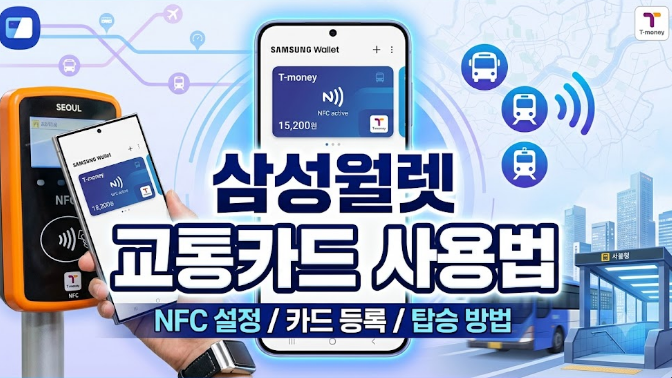 삼성월렛 교통카드 사용법 및 NFC 태그 인식 오류 1초 해결법