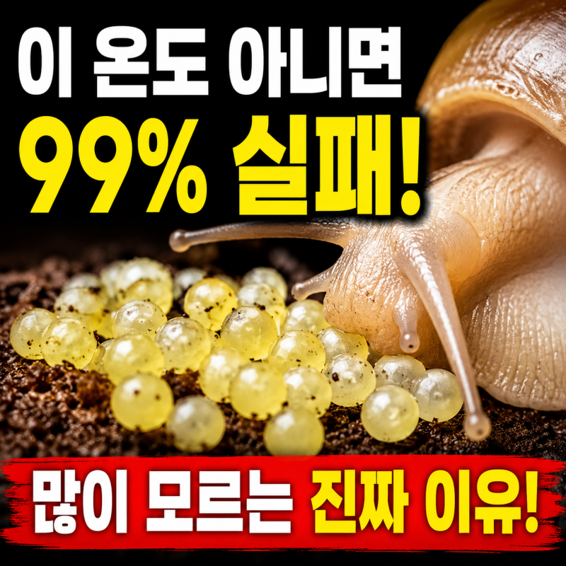 명주 달팽이 알 부화 성공률 높이는 온도와 관리 방법