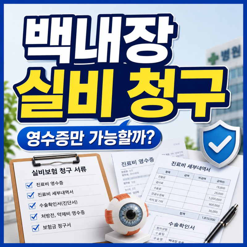 백내장 수술 실비 청구 서류, 영수증만으로 가능한가요?