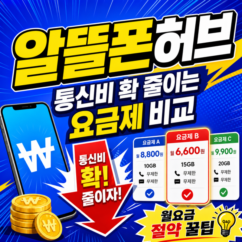 통신비 아끼려다 당한다? 알뜰폰허브에서 요금 폭탄 피하는 할인 종료월 확인법