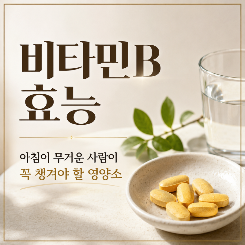 비타민B효능, 알고 챙기면 하루 컨디션이 200% 달라져요