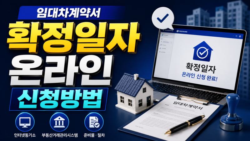 임대차계약서 확정일자 온라인 신청 방법 및 준비물 총정리