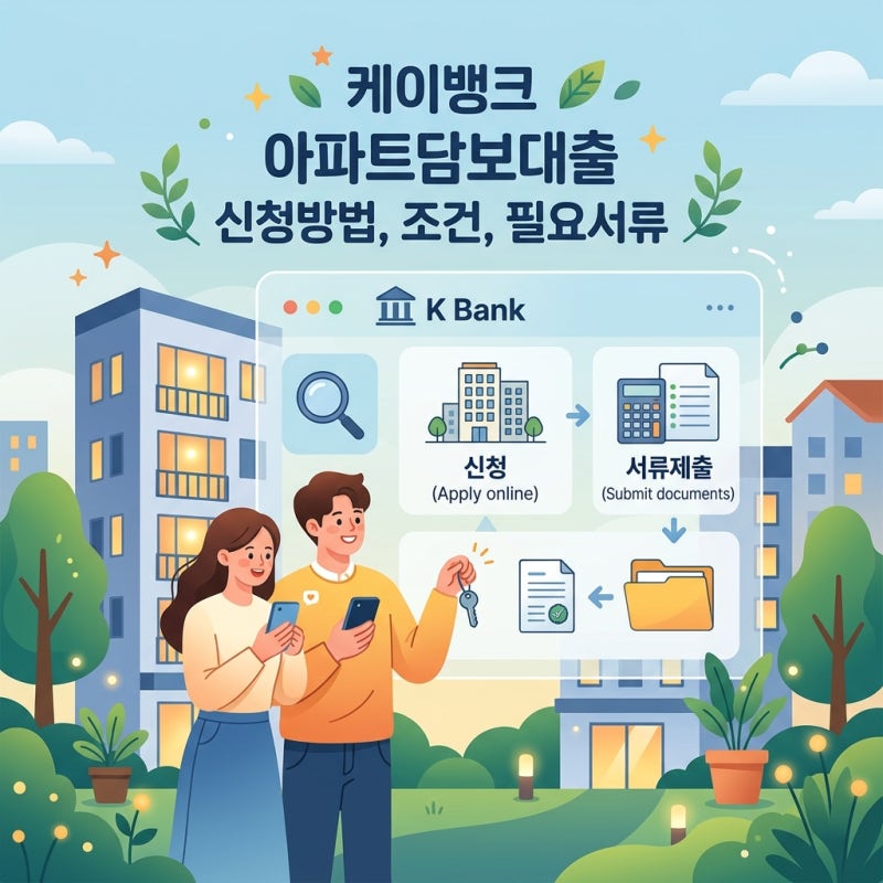 케이뱅크 아파트담보대출 신청방법, 조건, 필요서류