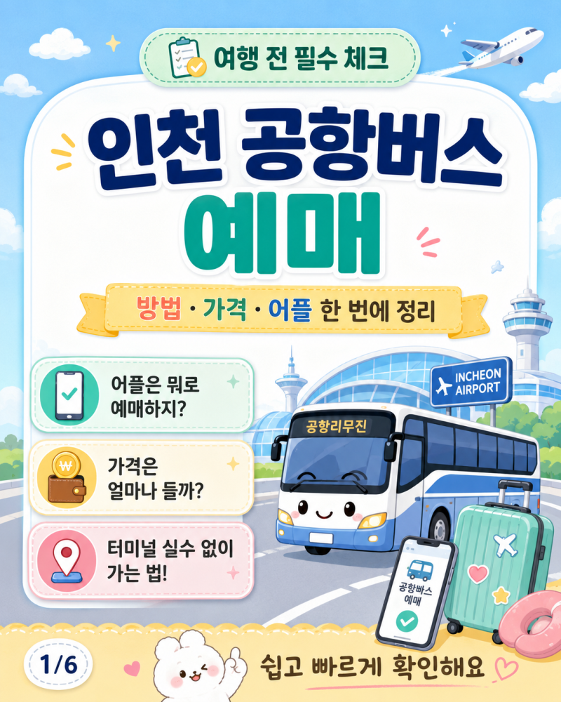 인천 공항버스 예매 방법, 가격·어플·터미널 확인까지 한 번에 정리
