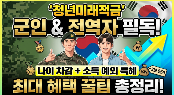 무소득 대학생도 가능? <b>청년미래적금</b> 군인 전역자 가입 갈아타기