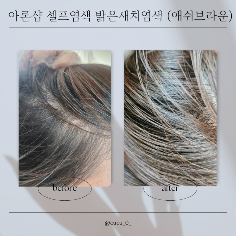아론샵 새치염색 셀프염색 5N 10AB 내돈내산 후기