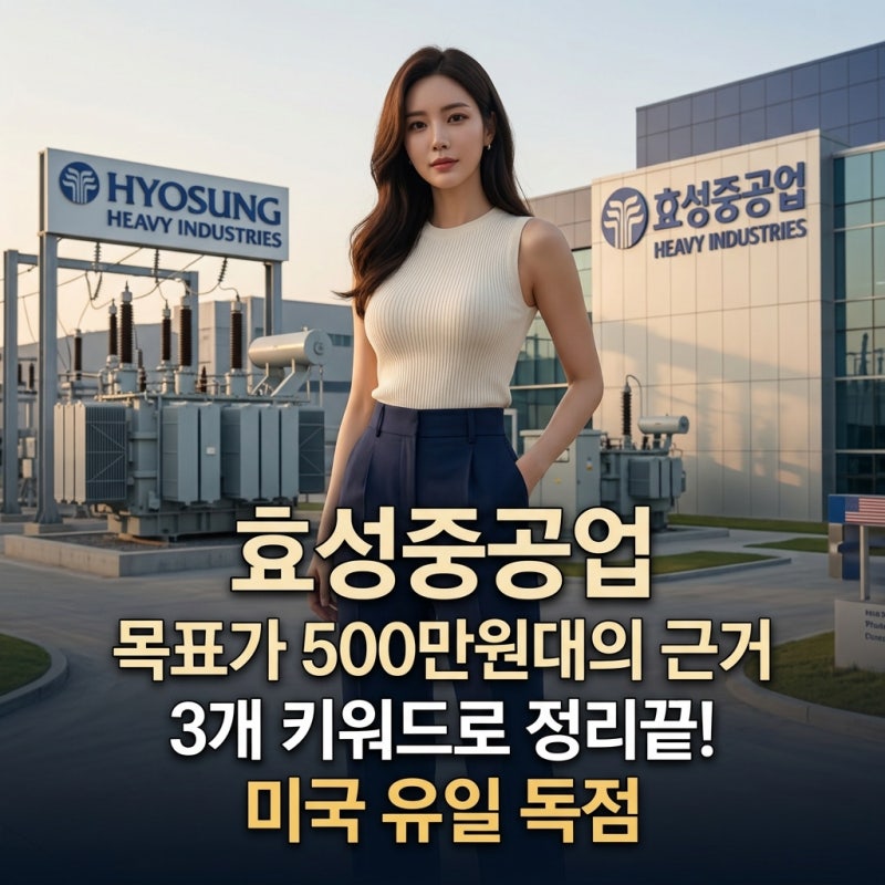 효성중공업 목표주가 "유안타 500만원, 미국 765kV 1위로 제시한" 이유라는데 효성중공업 실적....