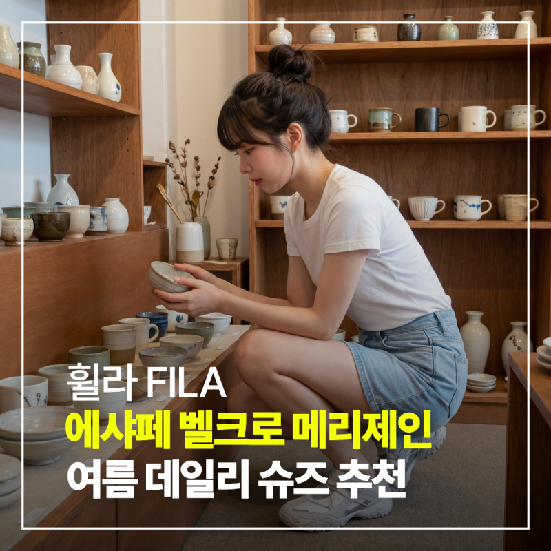 편안함과 스타일 다 잡은 휠라 에샤페 벨크로 메리제인 스니커즈 리뷰