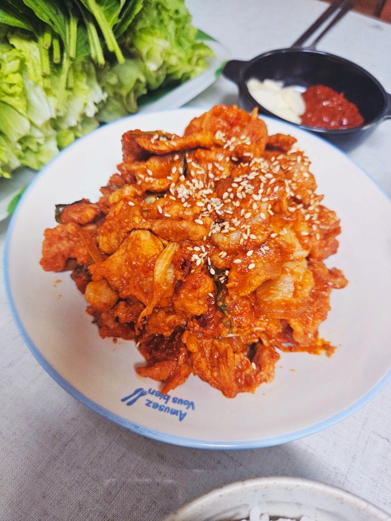 돼지 뒷다릿살 고추장 불고기 고추장양념 만들기