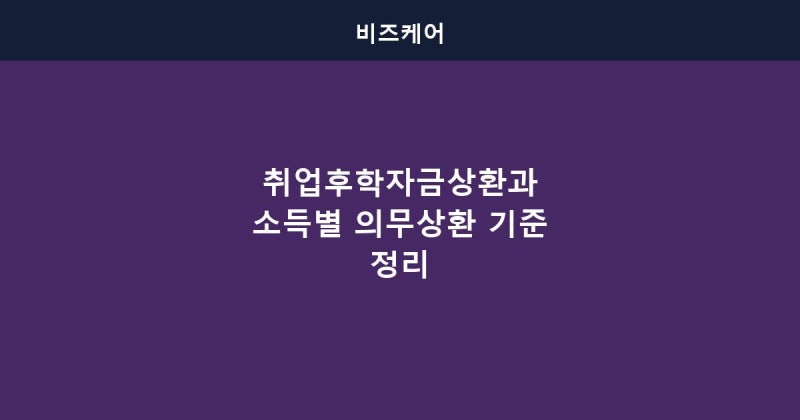 취업후학자금상환과 소득별 의무상환 기준 직접 정리해봤어요