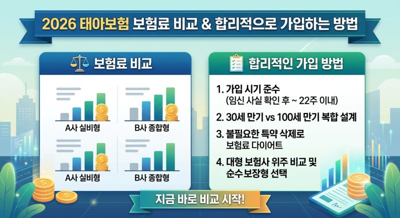 2026년 최신 기준에 맞춘 태아보험 보험료 비교 및 합리적인 가입 방법