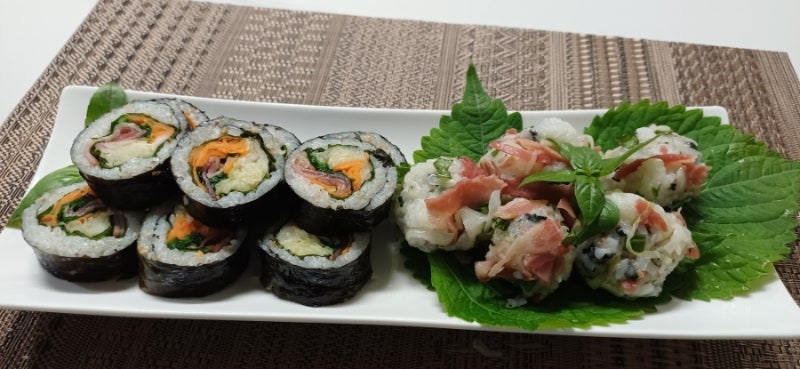 당근  양배추 라페  깻잎 김밥 만들기 (레시피 )