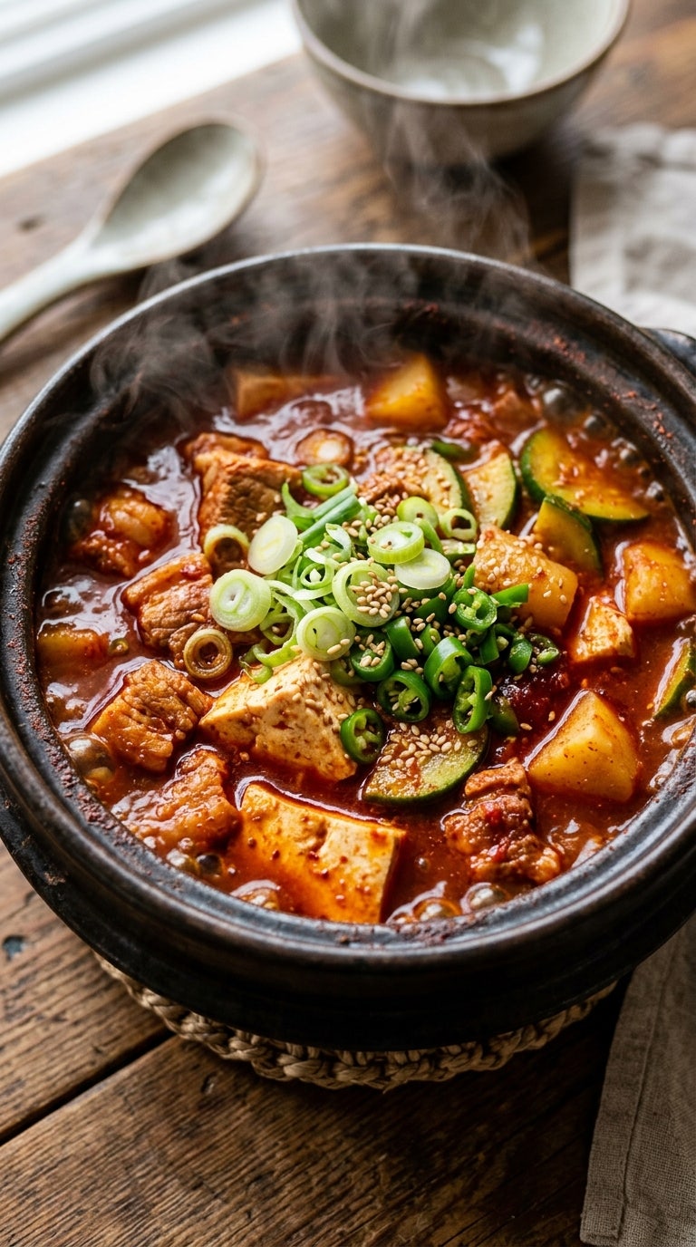 백종원 돼지고기 고추장찌개 레시피 감자 가득 넣은 진한 고추장찌개 황금비율