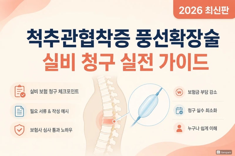 척추관협착증 풍선확장술, 상담 전에 꼭 알아야 할 5가지 (2026 실비 청구 실전편)