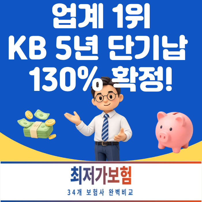 KB연금보험이 환급률 단기납 저축보험 1위 입니다