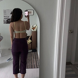 한남동 무브웜 매장 movewarm 요가복 내돈내산 후기 | 롱카프리팬츠, wave line bra, back string T