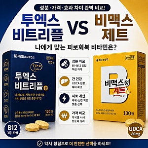 투엑스비트리플 vs 비맥스 제트 성분 가격 차이 완벽 비교