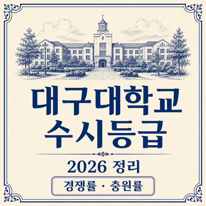 2026학년도 대구대 수시등급 경쟁률 충원율 정리