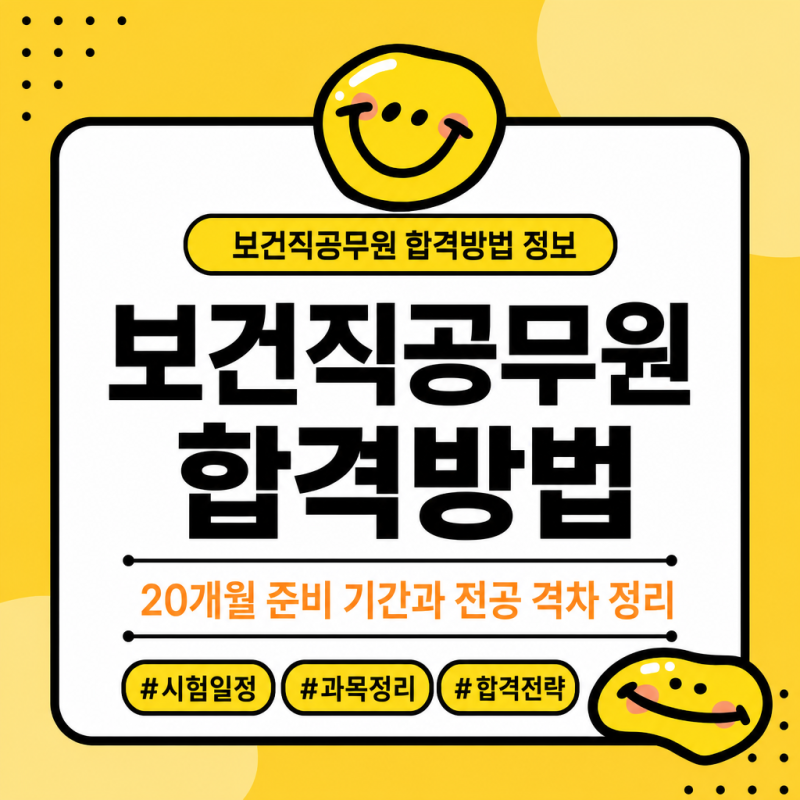보건직공무원 합격방법 20개월 준비 기간과 전공자 비전공자 차이