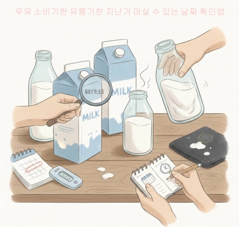 우유 소비기한과 유통기한 차이 지난거 마실 수 있는 날짜 확인법