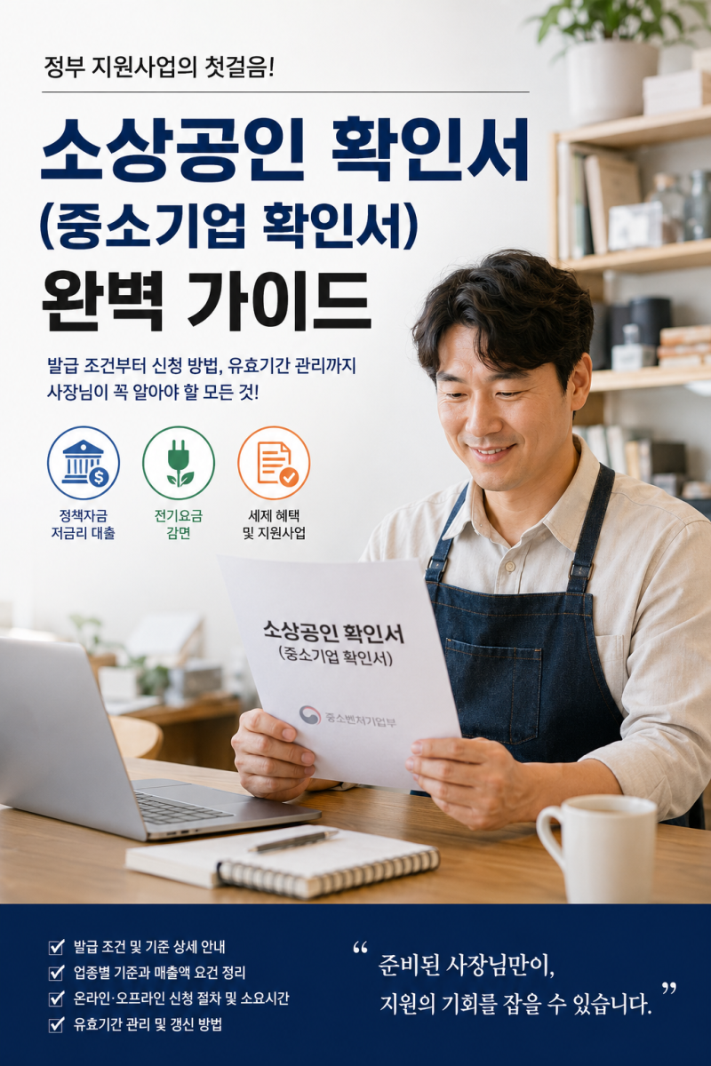 소상공인 확인서 발급 및 소요시간 총정리 : 정책 자금 서류 놓치지 않는 법