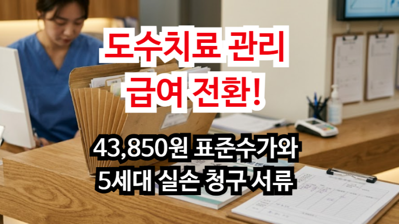 도수치료 관리급여 전환! 43,850원 표준수가와 5세대 실손 청구 필수 서류 총정리