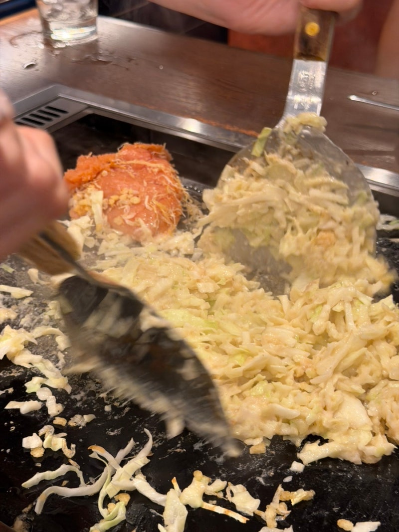 후쿠오카 맛집 추천 : 츠키시마 몬자 타마토야 텐진 (몬자야끼 & 오코노미야끼)