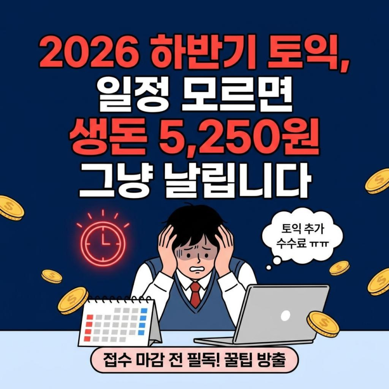 2026년 하반기 토익 시험일정 접수기간 응시료 준비물 총정리
