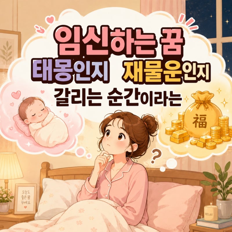 임신하는 꿈, 태몽인지 재물운인지 갈리는 순간