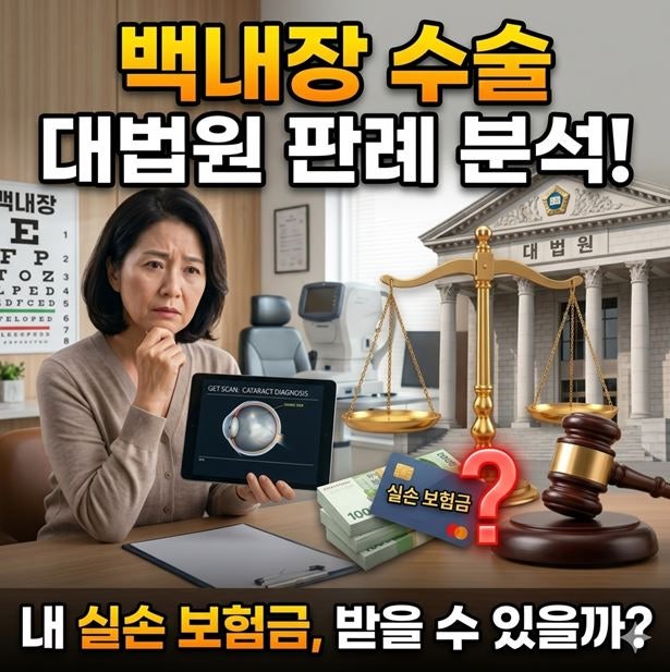 백내장 수술 대법원 판례 분석: 내 실손 보험금 받을 수 있을까?