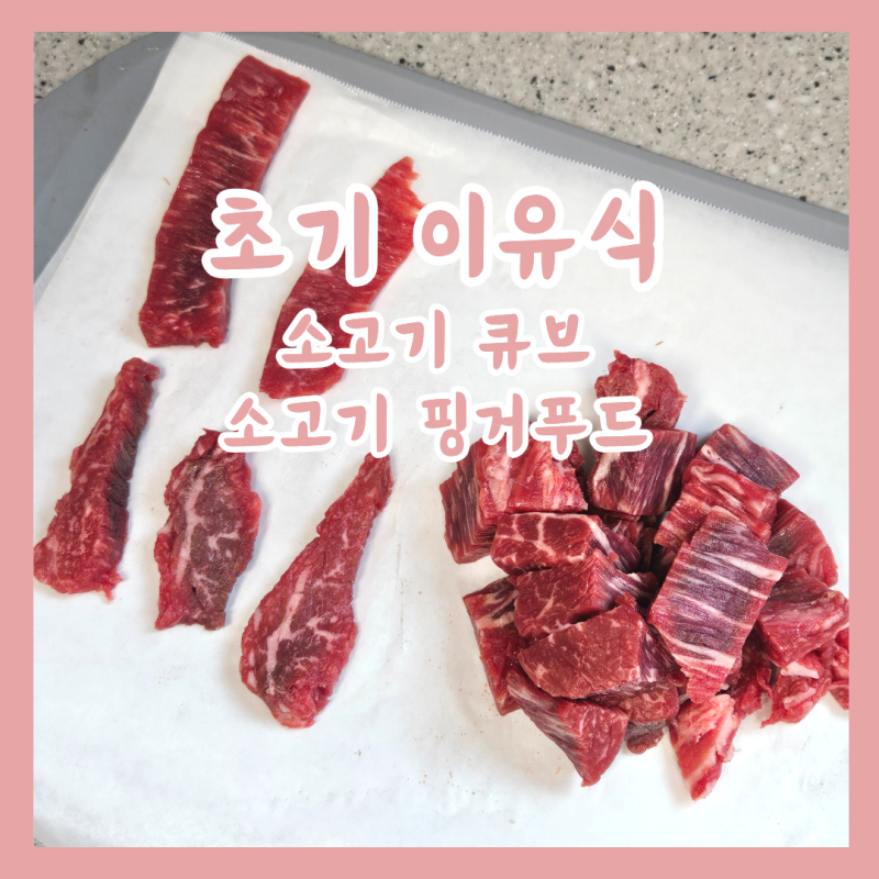 [초기 이유식] 소고기 큐브, 소고기 핑거푸드 만들기