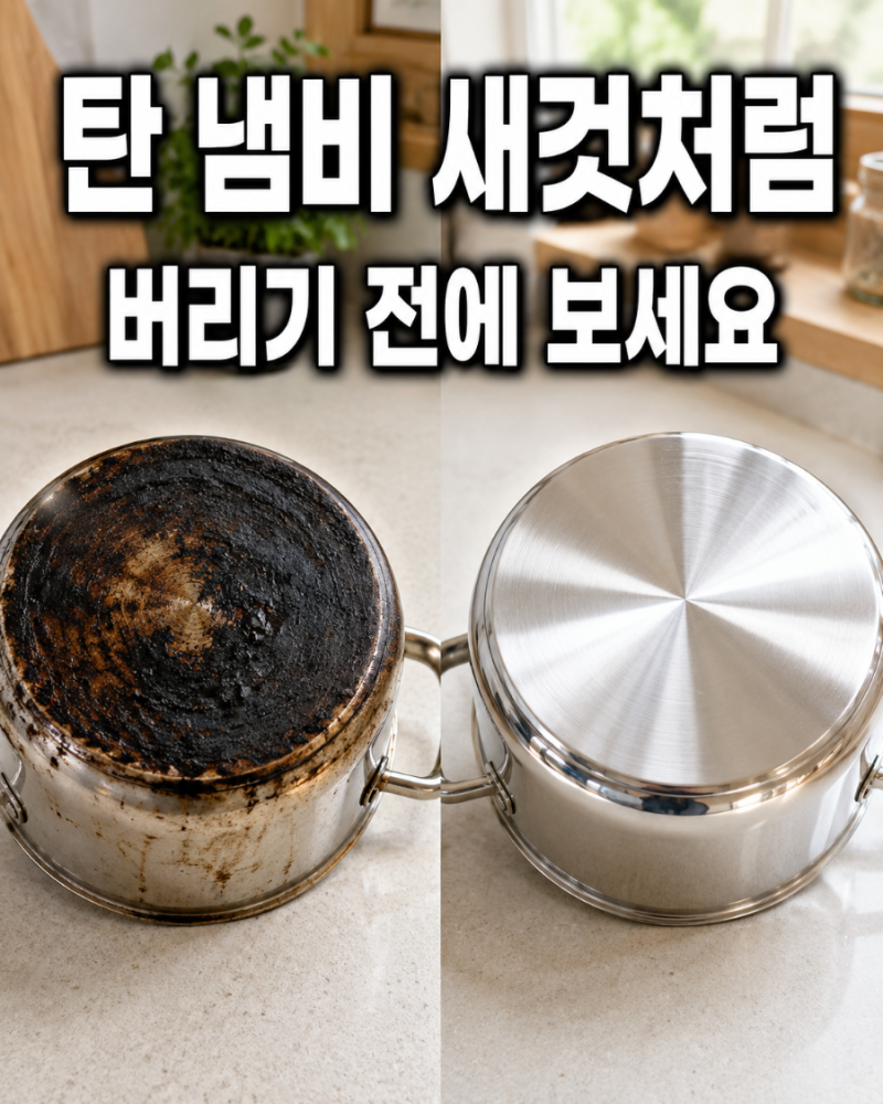 냄비 탄 자국 제거, 버리기 전에 이것부터 해보세요