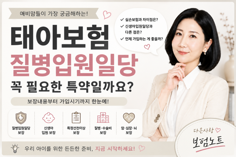 태아보험 질병입원일당, 꼭 필요한 특약일까요?