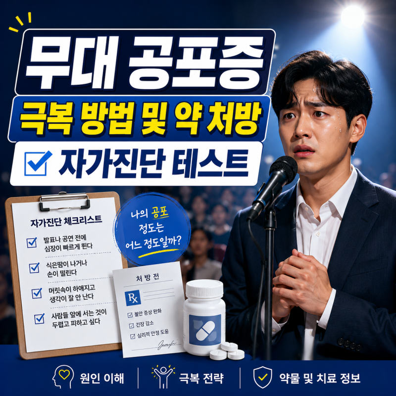 무대 공포증 극복 방법 및 약 처방 - 자가진단 테스트