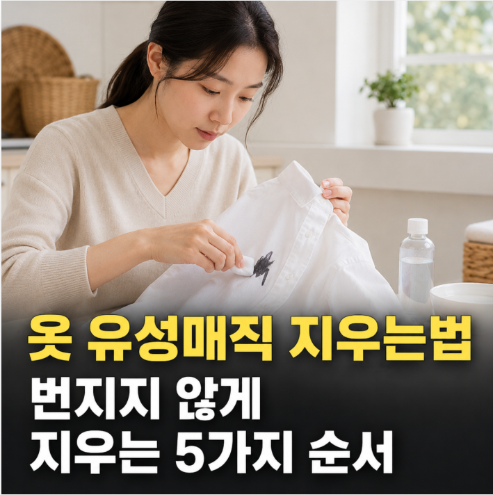 옷에 묻은 유성매직 지우는법 번지지 않게 지우는 5가지 순서
