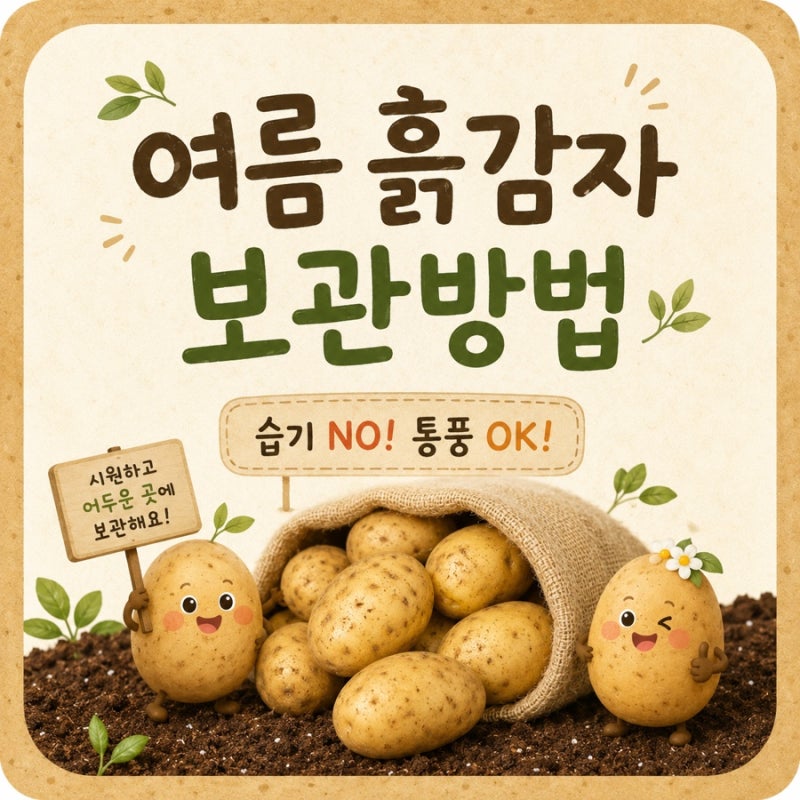 여름 흙감자 보관방법, 냉장고에 넣어야 할까? 오래 두고 먹는 가장 쉬운 방법