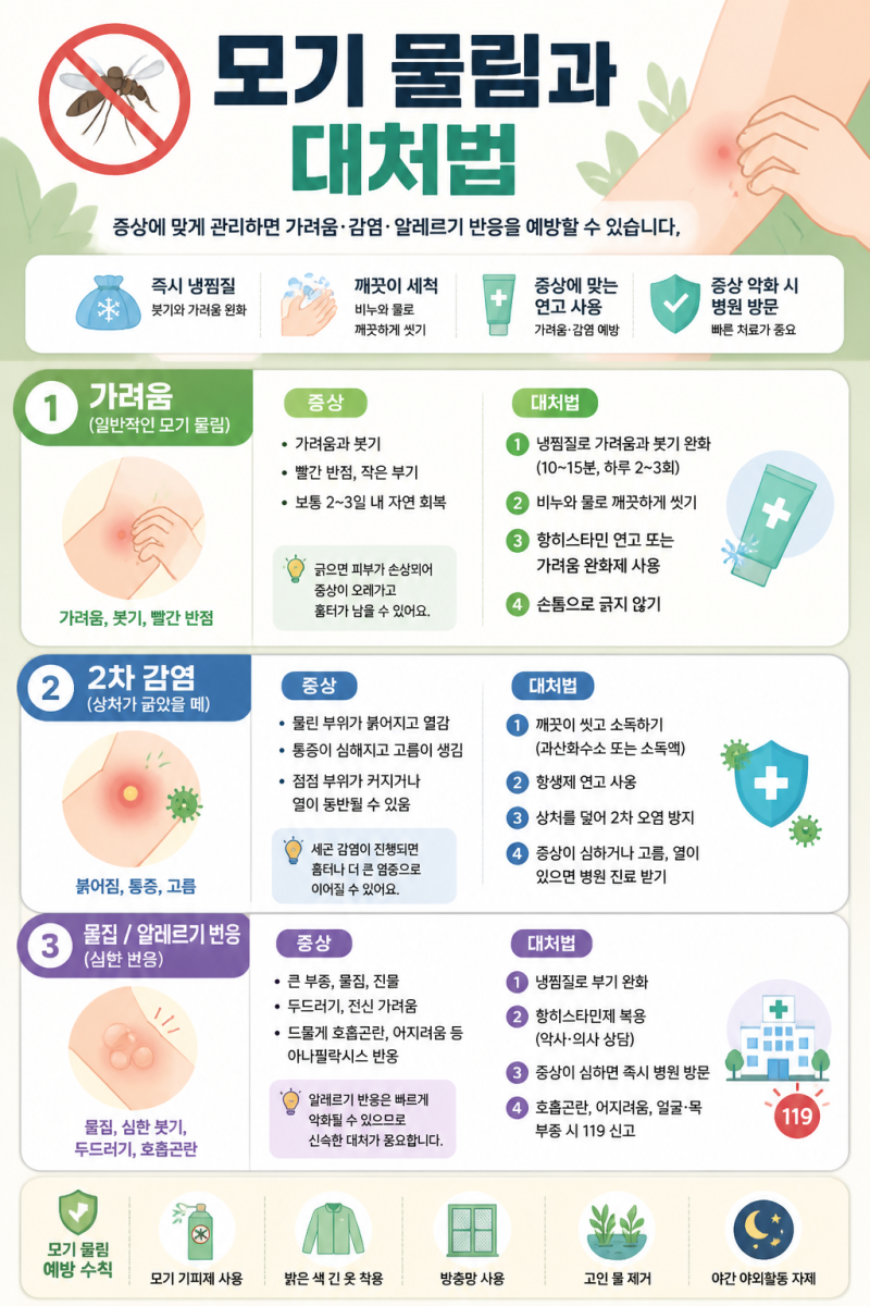 아이가 모기에 물렸어요. 어떤 약을 발라야 할까요? 병원에 가야 하는 경우까지 정리했습니....