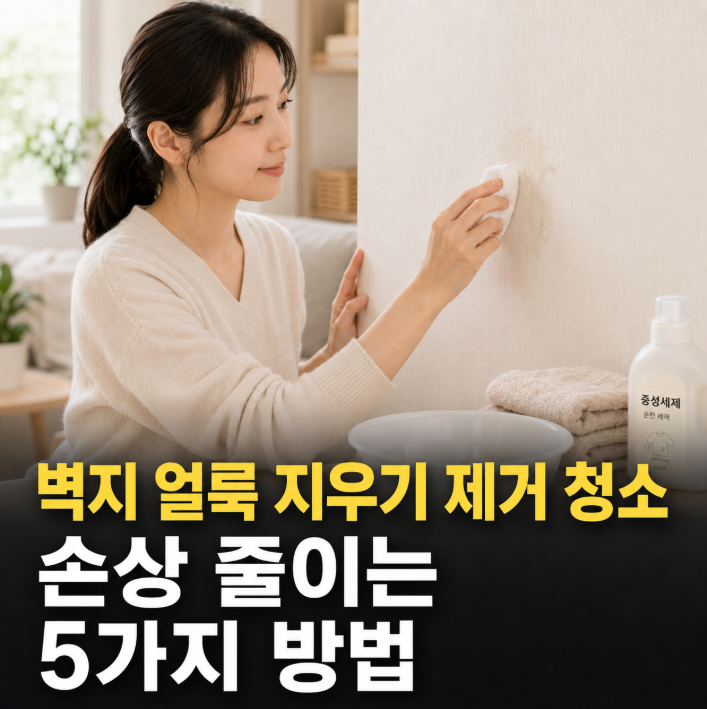 벽지 얼룩 지우기 5가지 방법, 제거 청소 전 꼭 확인하세요