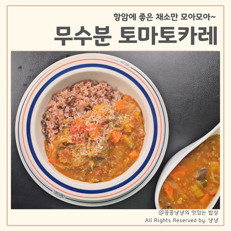 무수분 토마토카레 만들기 항암에 좋은 채소 듬뿍! 건강 카레 레시피