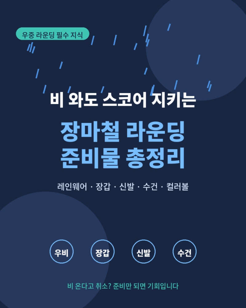 장마철 라운딩 준비물 총정리! 우비부터 장갑, 양말까지~ 비 와도 스코어 지키는 복장 세팅