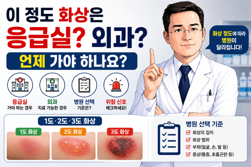청주 화상치료 응급실 언제 가야 할까