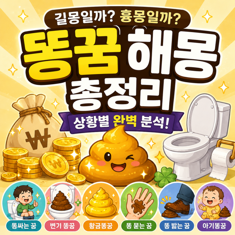 똥꿈 해몽 총정리｜똥싸는꿈·황금똥꿈·변기 똥꿈 뜻은?
