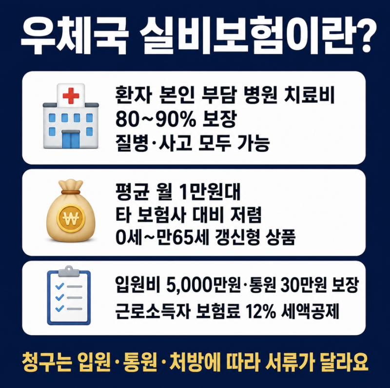 우체국 실비보험 청구서류 입원 통원 처방 총정리