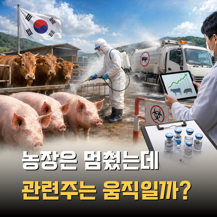 “48시간 이동중지까지?” <b>구제역</b> 비상에 주목할 관련주는