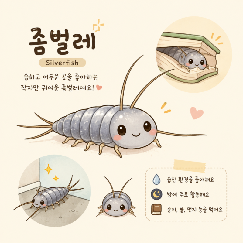 집안에 숨어사는 좀벌레 실버피쉬 silver fish 원인 및 특징 퇴치 제거 살충제 판매금지